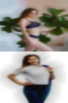 Female looking watch others